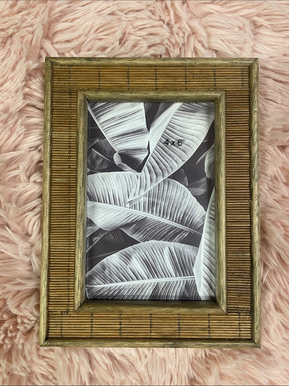 Vintage-Inspired Gold Bamboo Frame Picture Frame